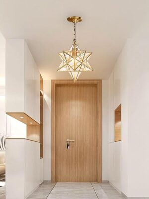 Star Clear Glass Lampshade 15 Inch Pendant Lamp