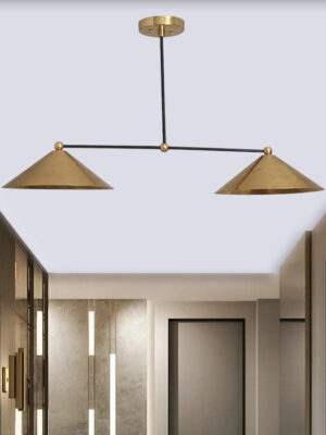 2 Light Pendant Mid Century Modern Chandelier light Fixture